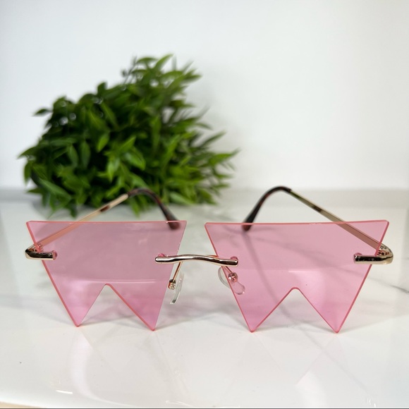 Fashion Sunglasses Pink Pointed - Picture 2 of 3